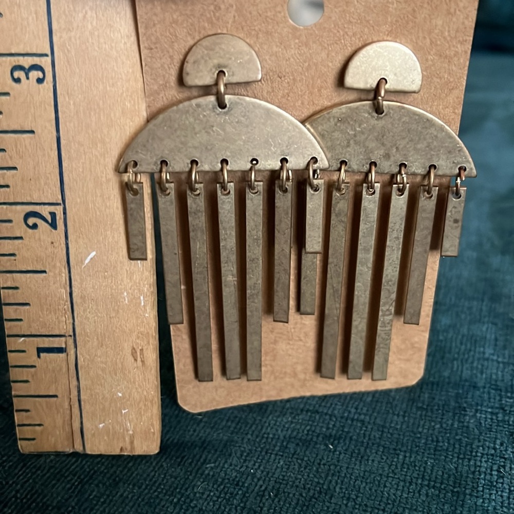 Vintage Gold tone Boho Earrings - Picture 6 of 7